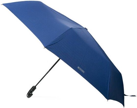Moschino paraplu met krijtstreep Blauw
