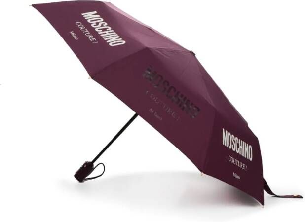 Moschino Paraplu met logoprint Paars