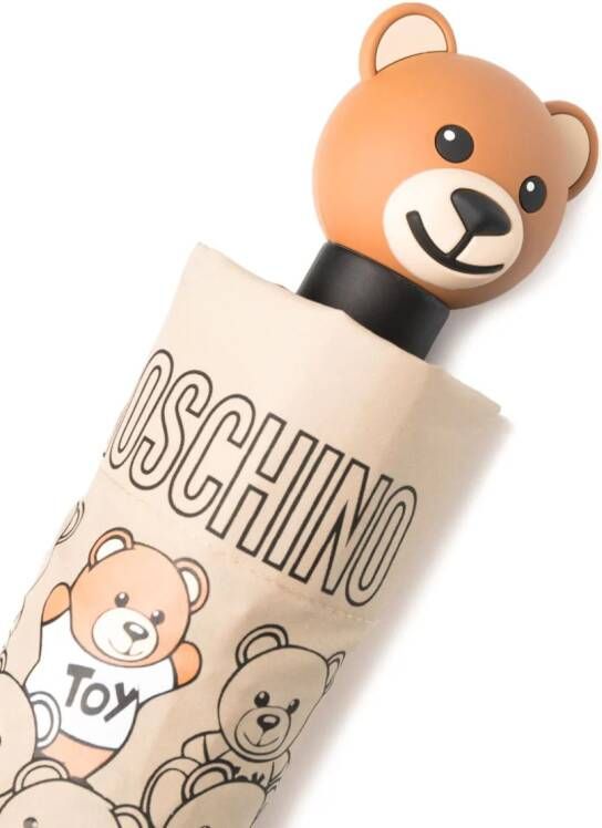 Moschino Paraplu met teddybeerprint Beige