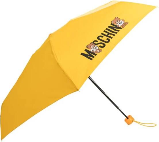 Moschino Paraplu met teddybeerprint Geel