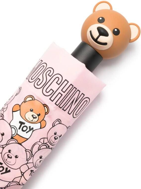 Moschino Paraplu met teddybeerprint Roze