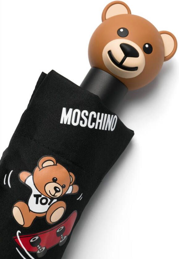 Moschino Paraplu met teddybeerprint Zwart
