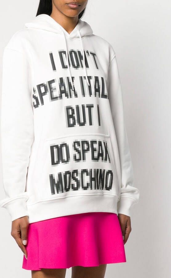 Moschino Pixel Capsule hoodie Wit