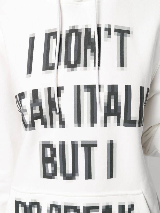 Moschino Pixel Capsule hoodie Wit