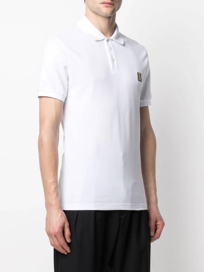 Moschino Poloshirt met borduurwerk Wit