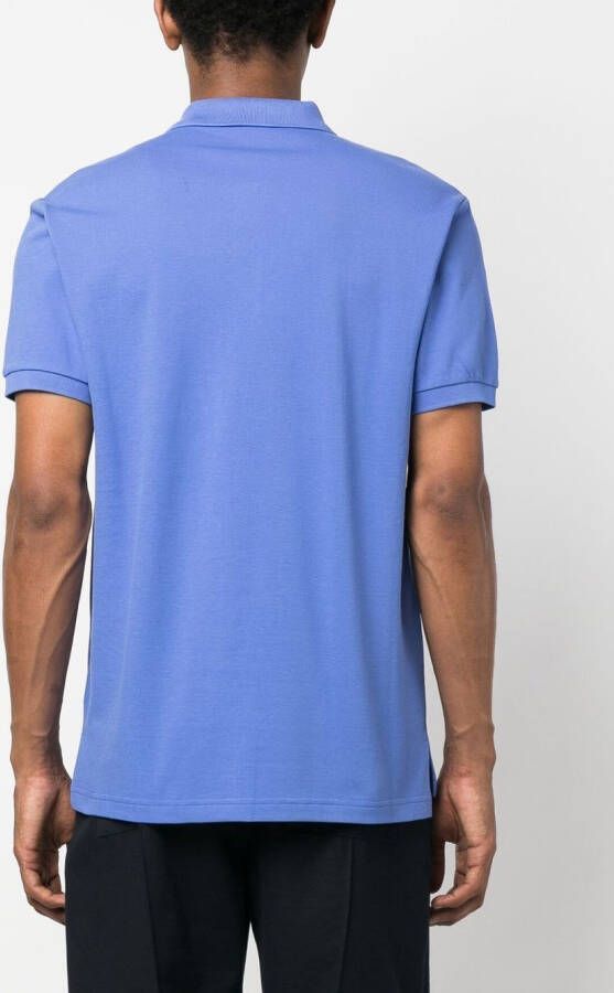 Moschino Poloshirt met geborduurd logo Blauw