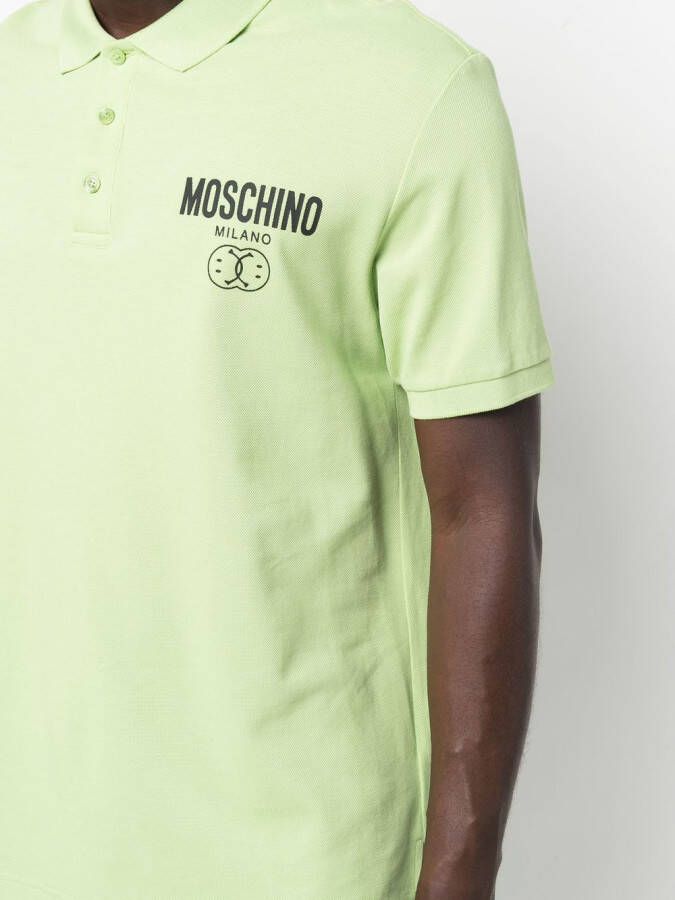Moschino Poloshirt met geborduurd logo Groen