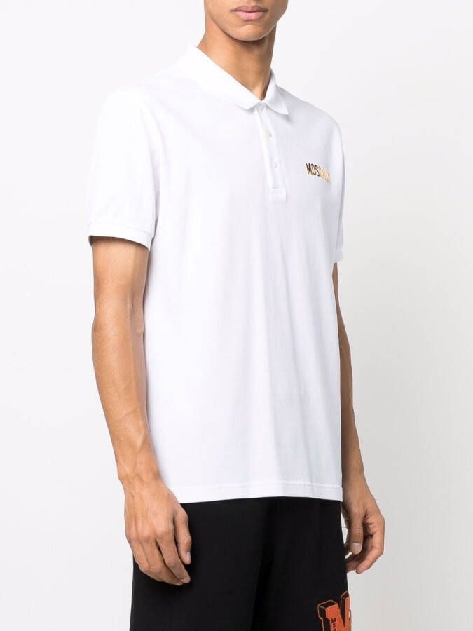 Moschino Poloshirt met logoprint Wit