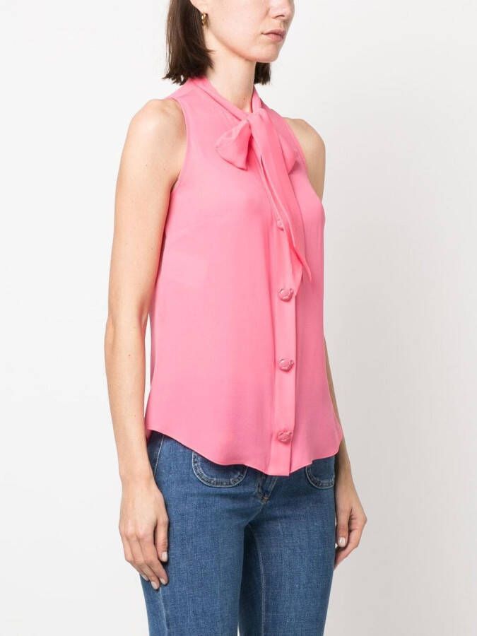 Moschino Blouse met strik Roze