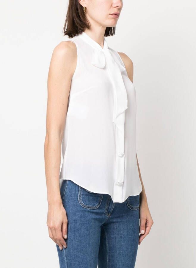 Moschino Blouse met strik Wit