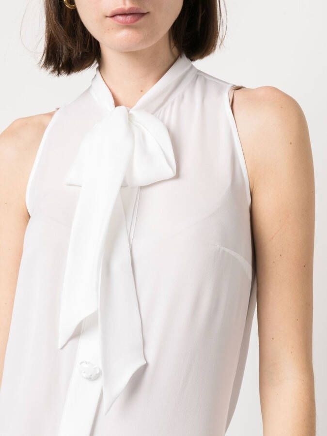 Moschino Blouse met strik Wit