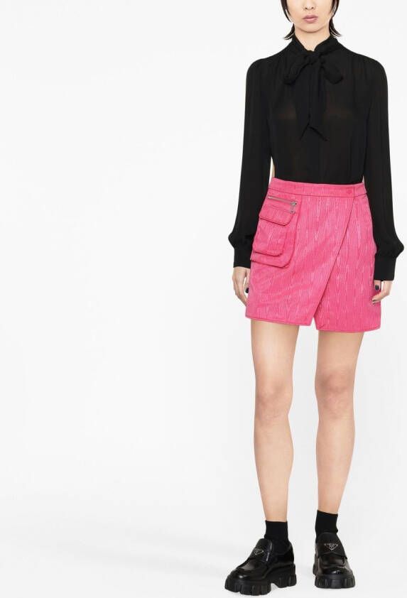 Moschino Blouse met strik Zwart