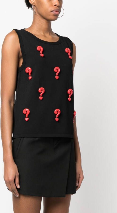 Moschino Mouwloze blouse Zwart