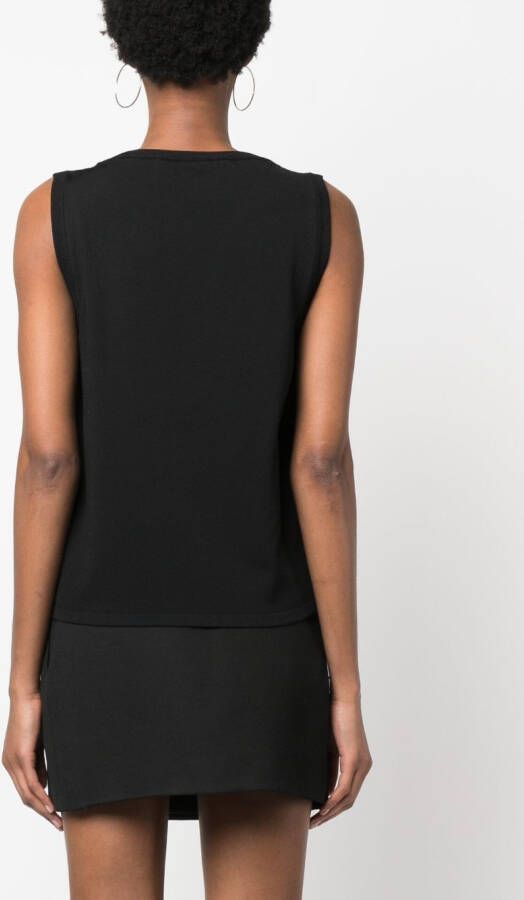 Moschino Mouwloze blouse Zwart