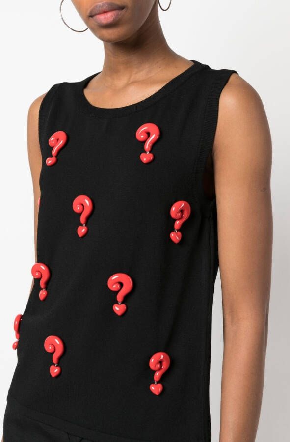 Moschino Mouwloze blouse Zwart
