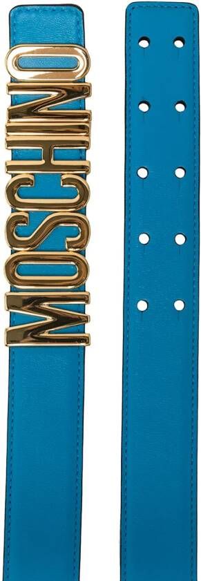 Moschino Riem met logo Blauw