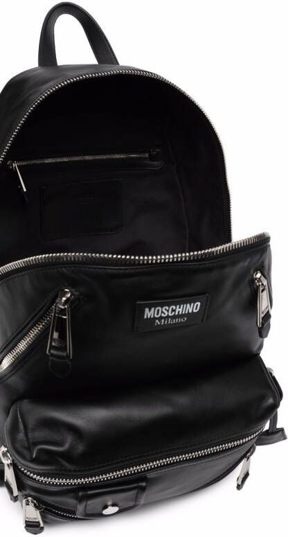 Moschino Rugzak in bikerstijl Zwart