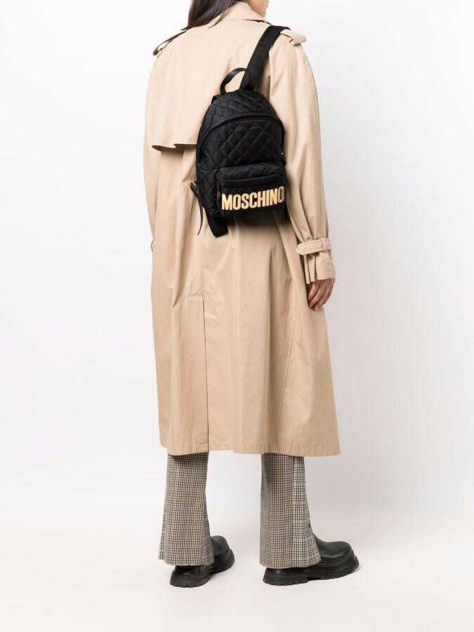 Moschino Rugzak met logo Zwart