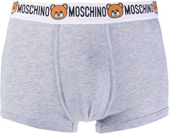 Moschino Set van twee boxershorts met logo Grijs