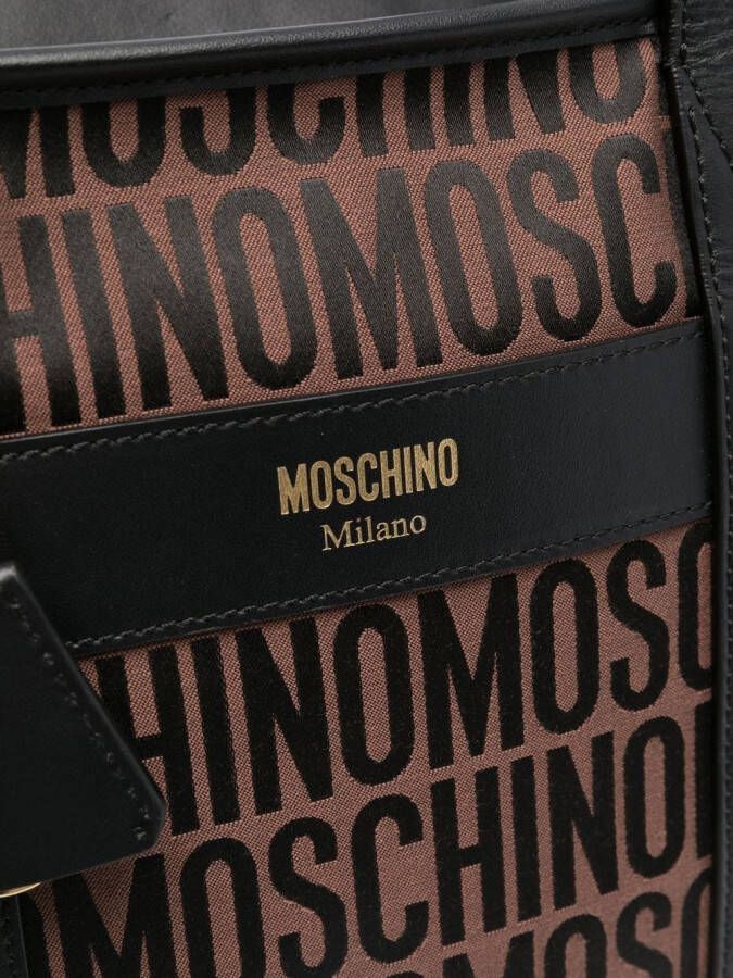 Moschino Shopper met logoprint Bruin