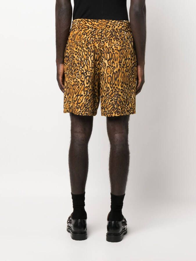 Moschino Shorts met dierenprint Beige