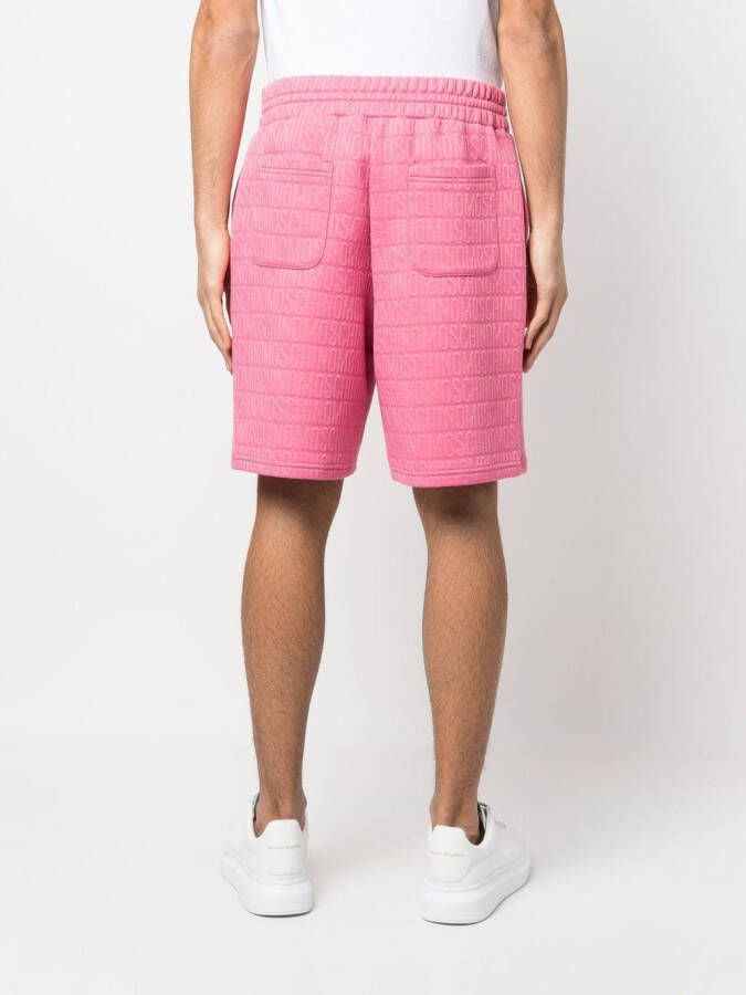 Moschino Shorts met logo-reliëf Roze