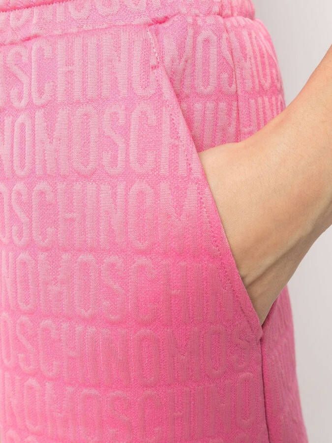 Moschino Shorts met monogramprint Roze
