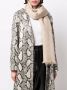 Moschino Sjaal met franje Beige - Thumbnail 2
