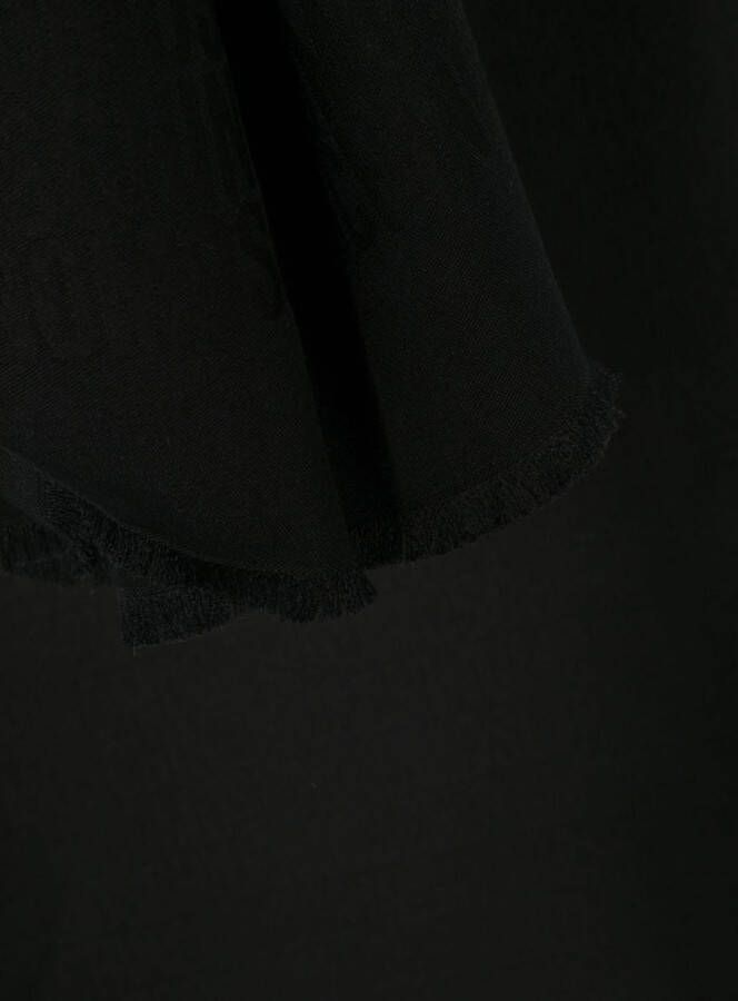Moschino Sjaal met logo jacquard Zwart