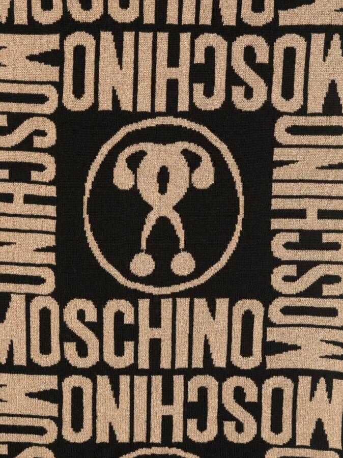 Moschino Sjaal met logo Zwart