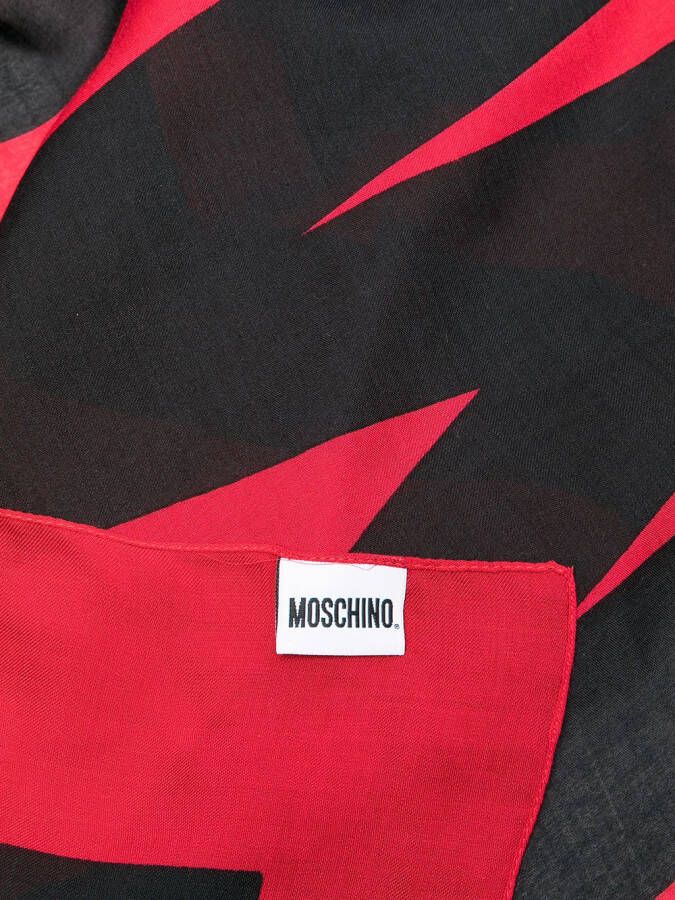 Moschino Sjaal met logoprint Rood
