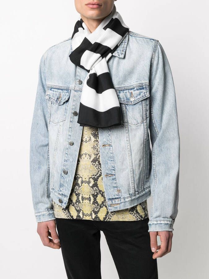 Moschino Sjaal met logoprint Zwart