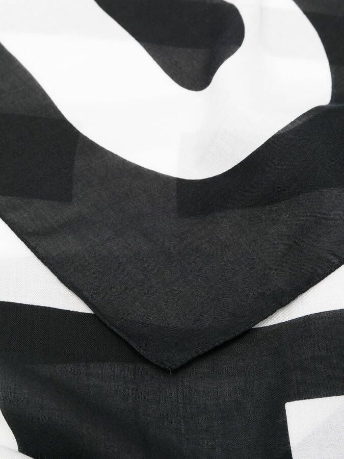Moschino Sjaal met logoprint Zwart