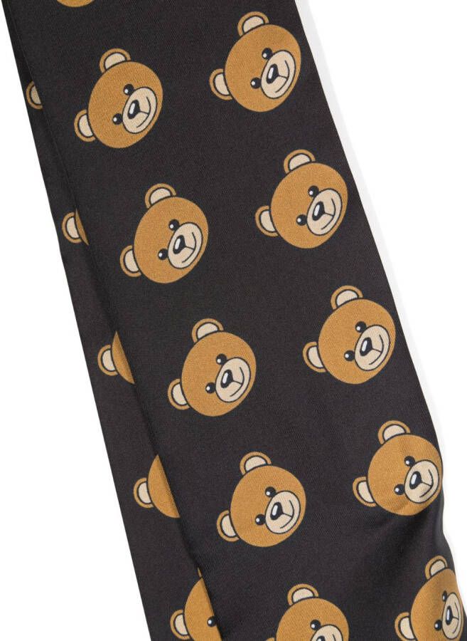 Moschino Sjaal met teddybeerprint Zwart