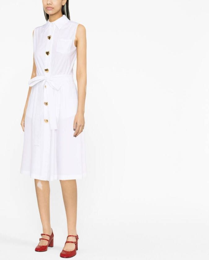 Moschino Mouwloze blousejurk Wit