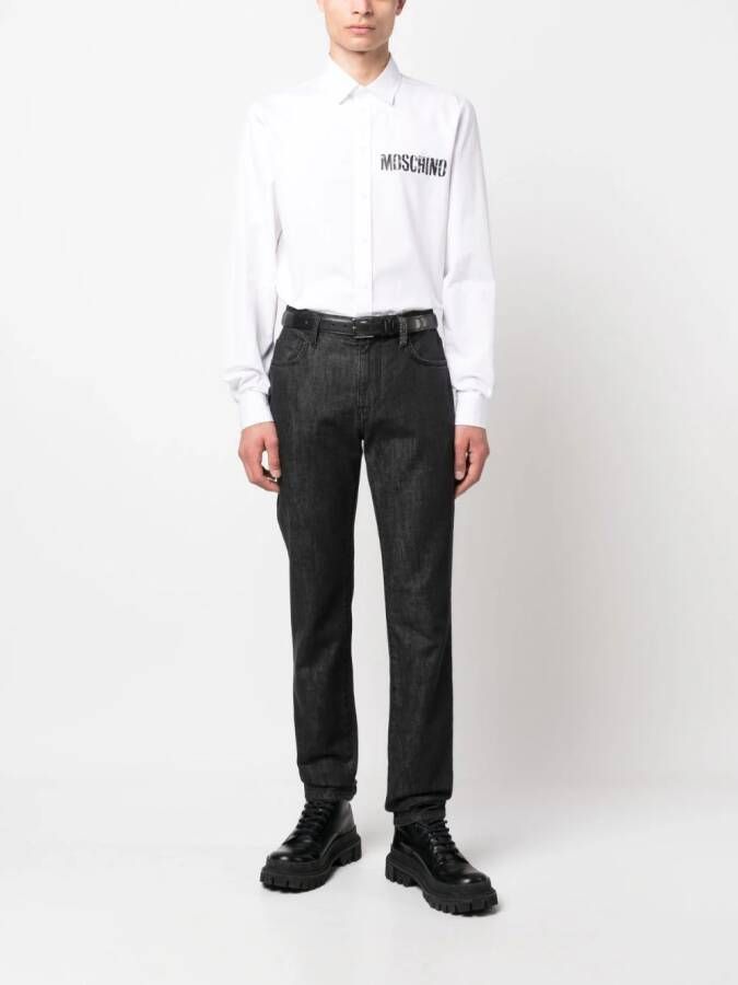 Moschino Slim-fit jeans Zwart