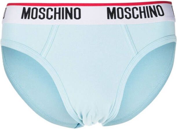 Moschino Slip met logoband Blauw