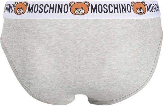 Moschino Slip met teddybeer tailleband Grijs