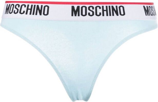 Moschino String met logoband Blauw