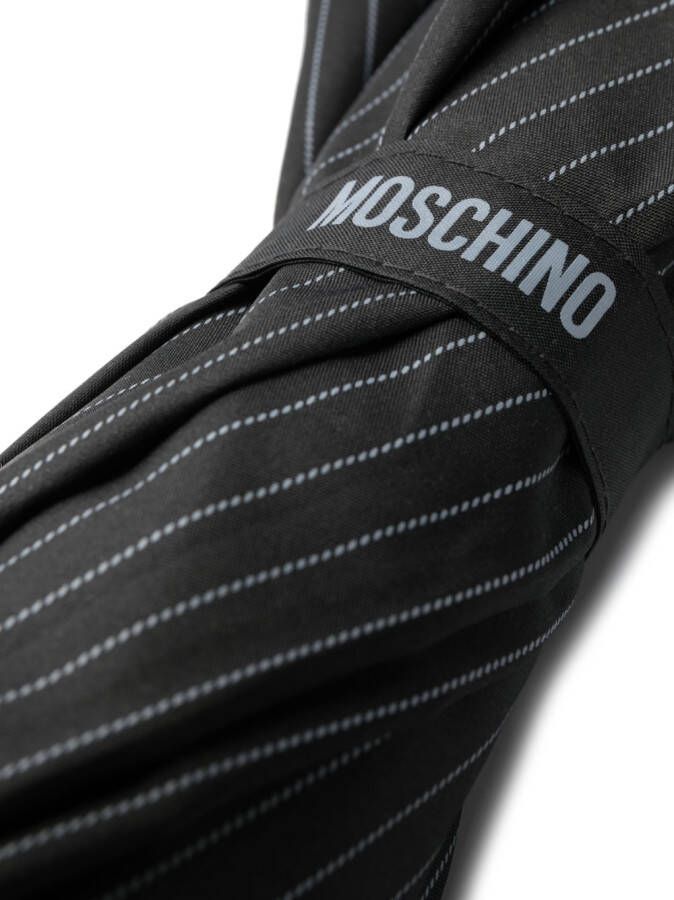 Moschino Gestreepte paraplu Zwart