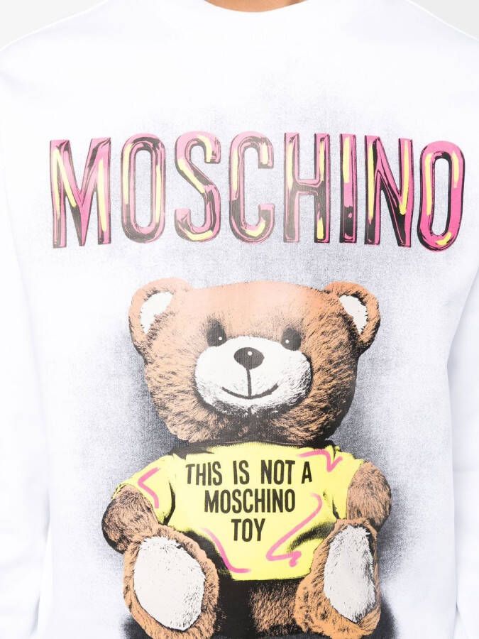Moschino Sweater met grafische print Wit