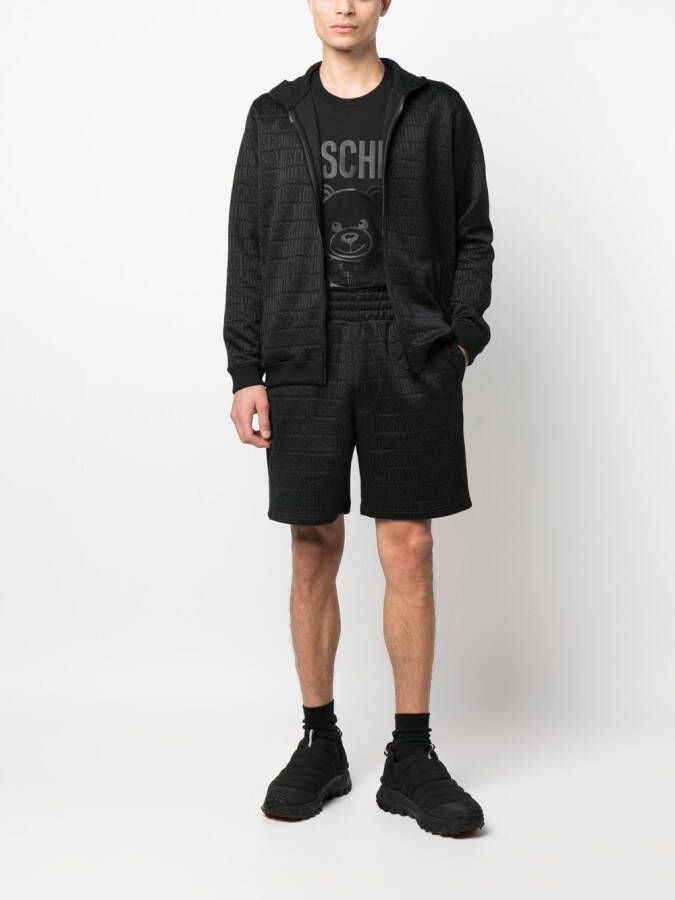 Moschino Sweater met logo-reliëf Zwart