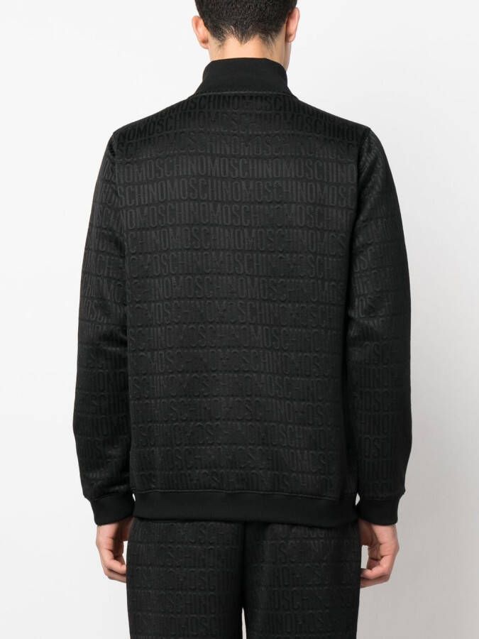 Moschino Sweater met logo-reliëf Zwart