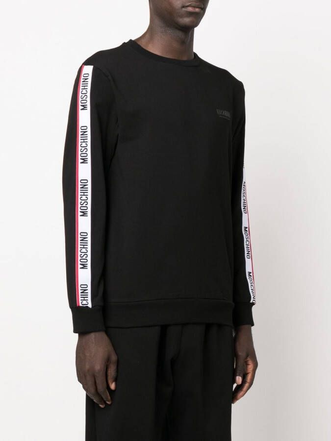 Moschino Sweater met logoband Zwart