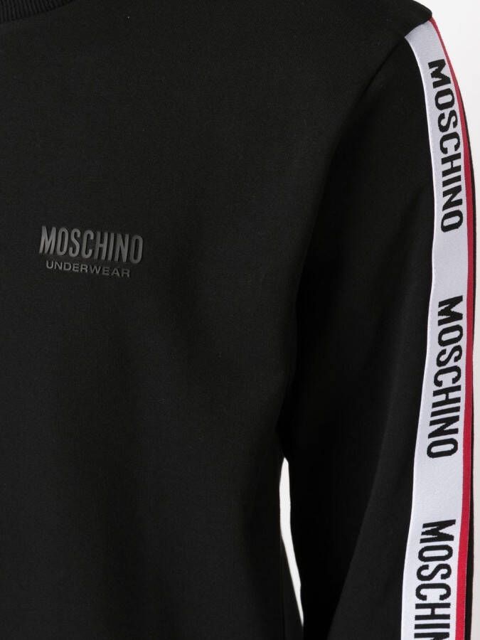 Moschino Sweater met logoband Zwart