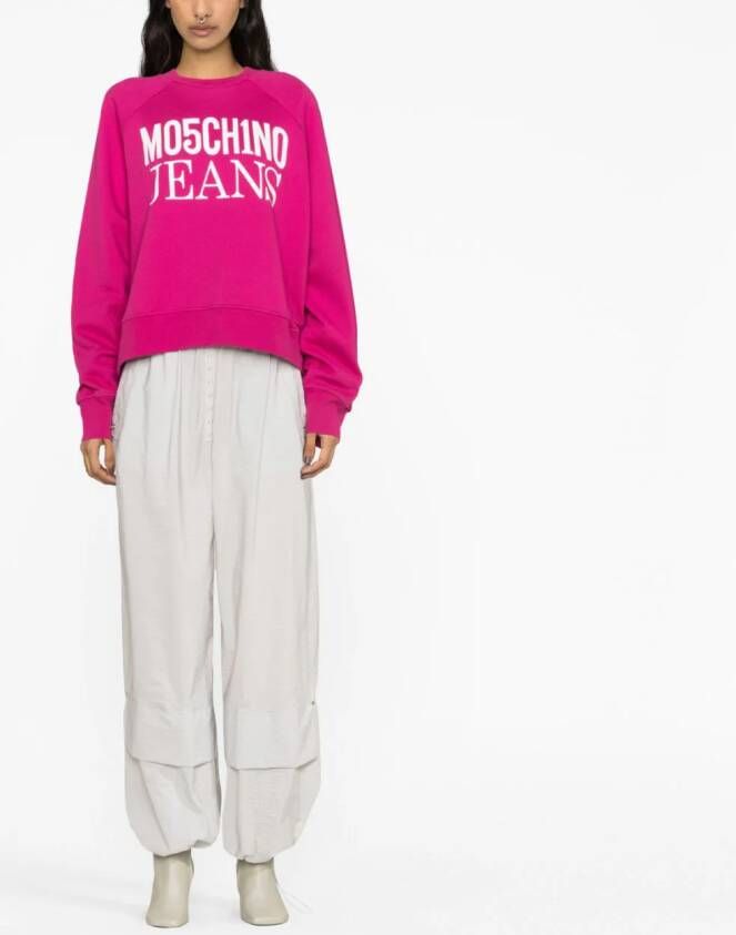 Moschino Sweater met logoprint Roze