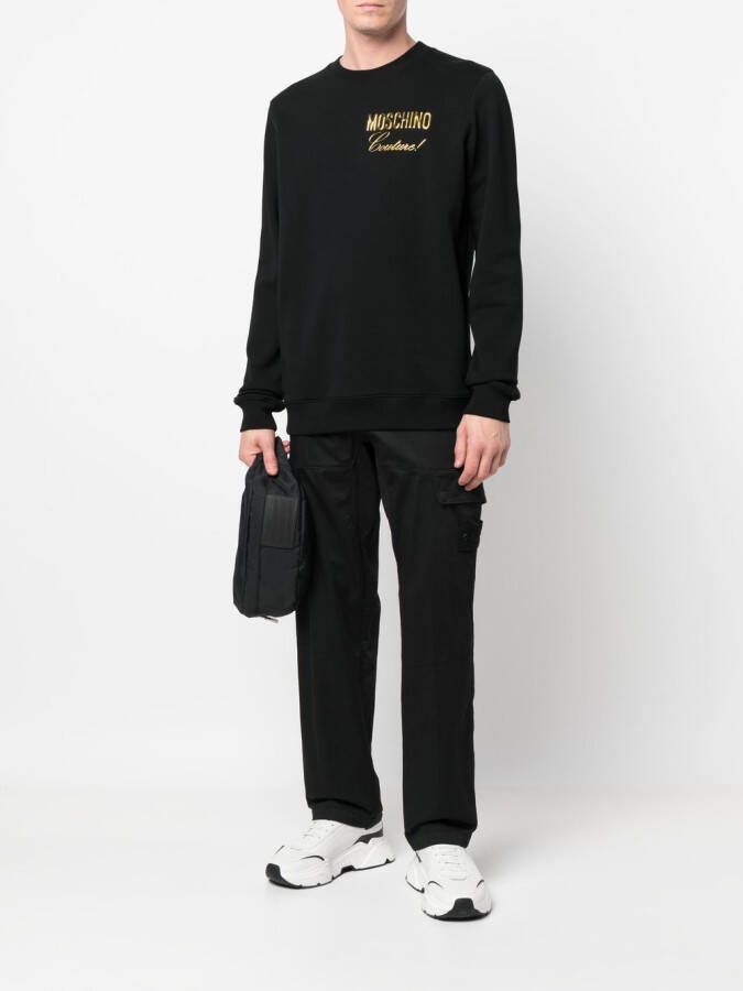 Moschino Sweater met logoprint Zwart
