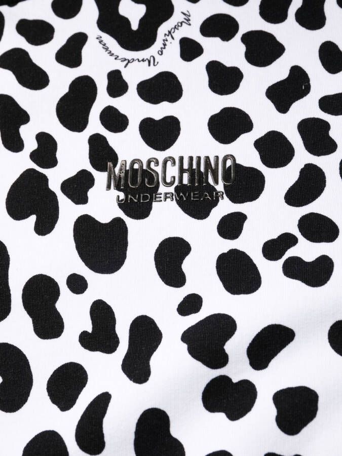 Moschino Sweater met luipaardprint Zwart