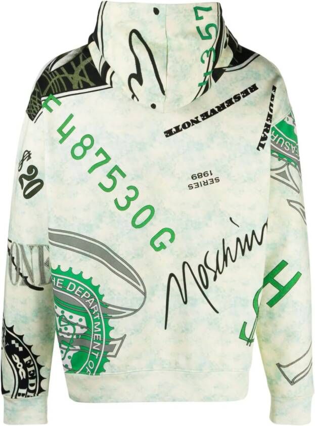 Moschino Sweater met print Groen