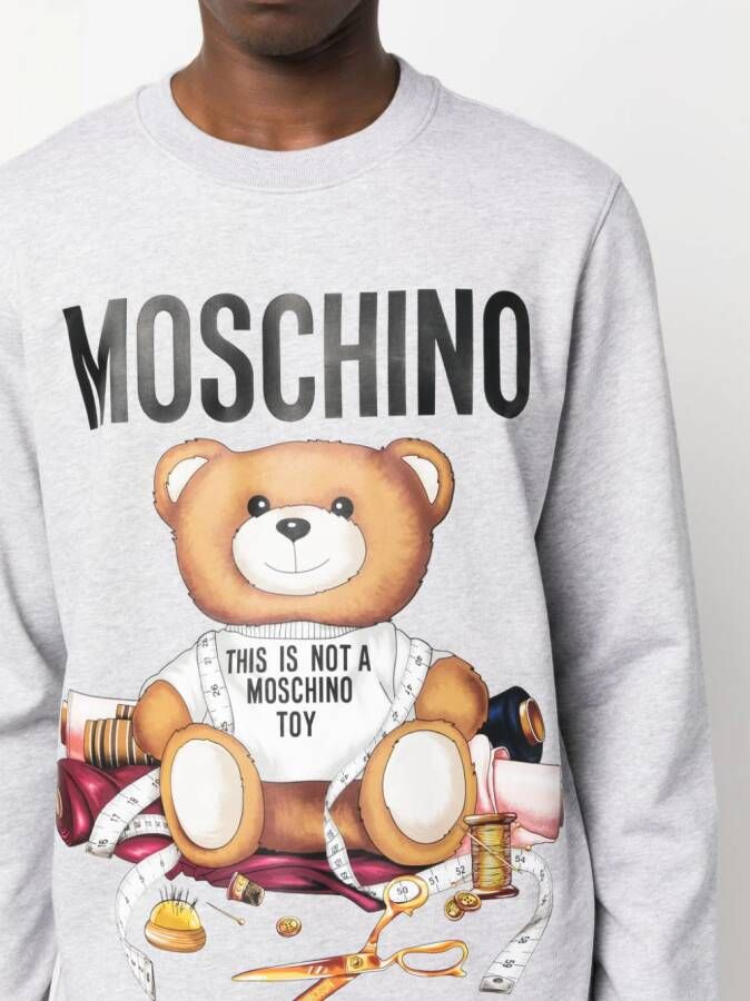 Moschino Sweater met teddybeerprint Grijs